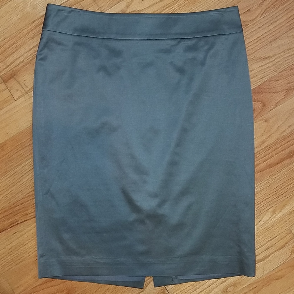 Ann Taylor Suiting Silver Skirt